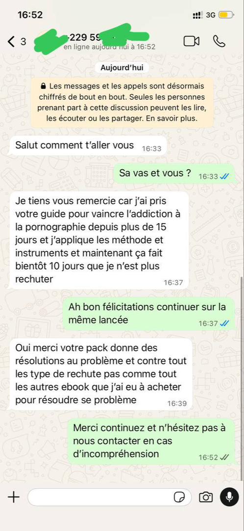 Témoignage WhatsApp — Bénin